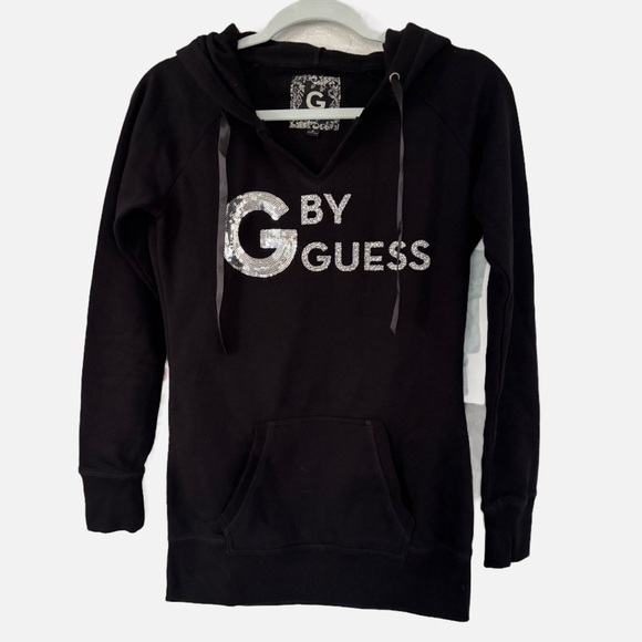G BY GUESS Black Logo Hoodie - Picture 1 of 7